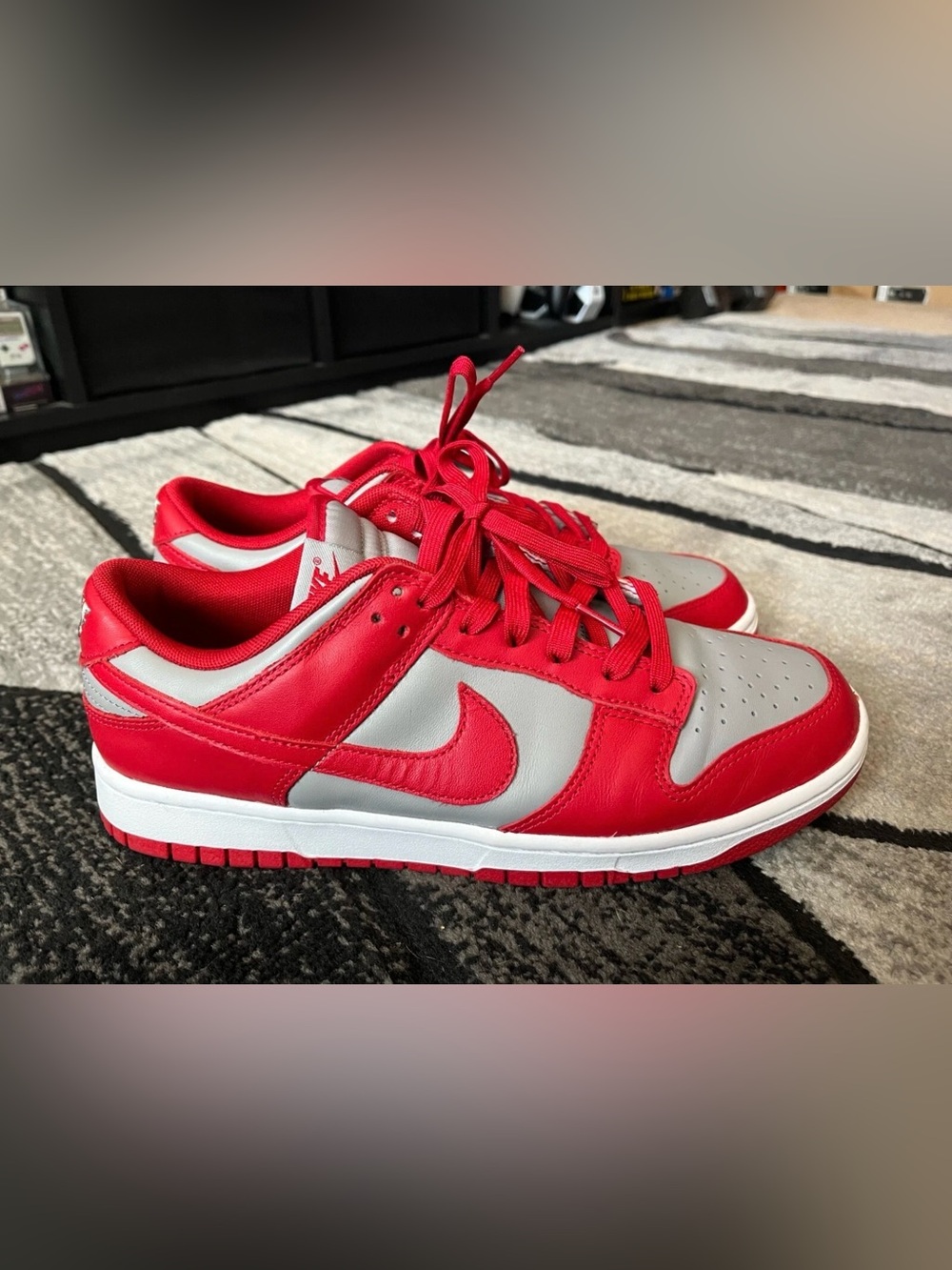 Size 10 - Nike Dunk Low SP UNLV Grey Red (2021) DJ6188 003